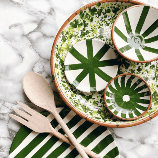 Petite Assiette à Motif RAYON Vert