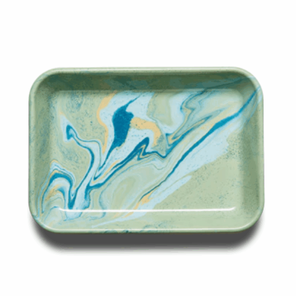 Plateau rectangulaire menthe
