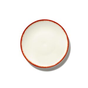 ASSIETTE DÉ OFF-WHITE/RED VAR 2 D17.5cm