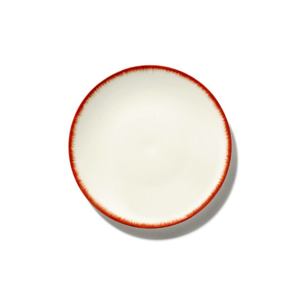 ASSIETTE DÉ OFF-WHITE/RED VAR 2 D17.5cm