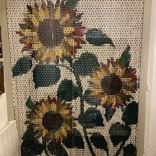 Rideaux Perlesde buis tournesol