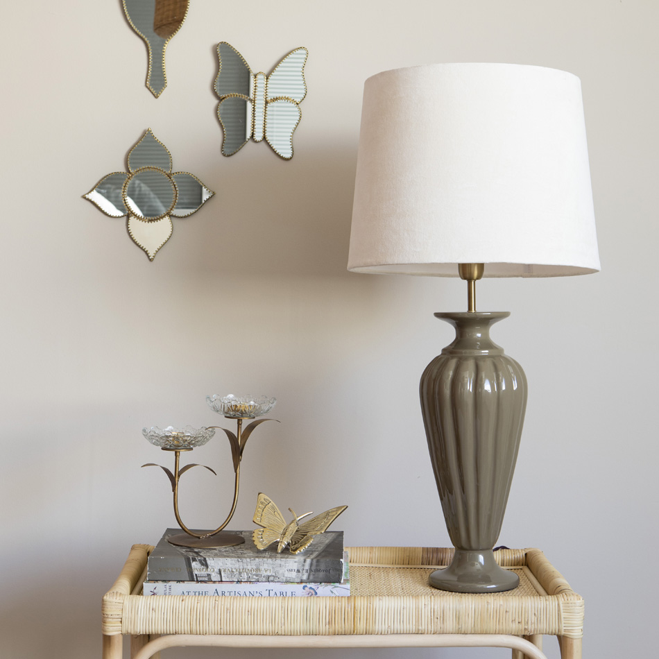 abat jour conique velours mahe