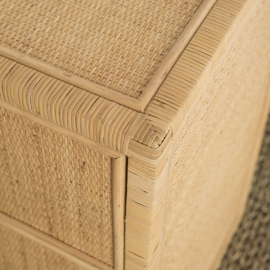 commode en rotin simone mahe