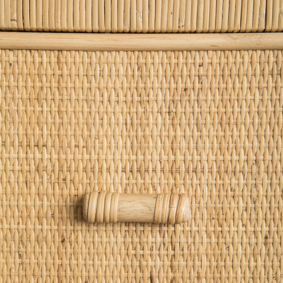 commode en rotin simone mahe