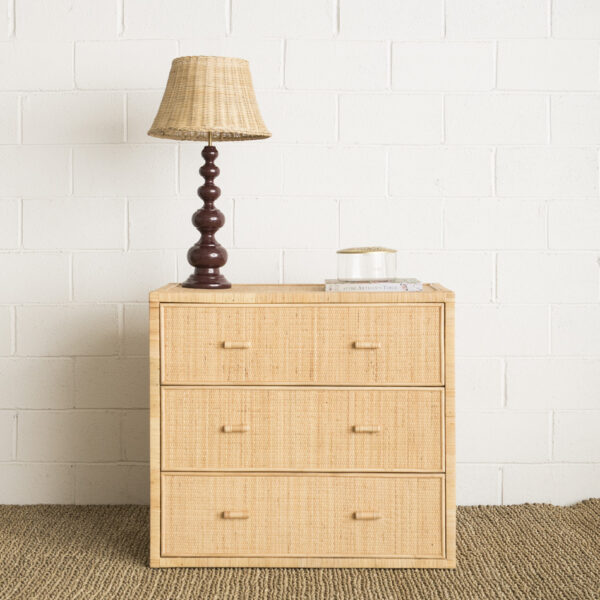 commode en rotin simone mahe