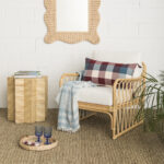 MIROIR EN ROTIN FESTONNÉ DHALIA MAHE