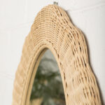 miroir en rotin ondulé mahe